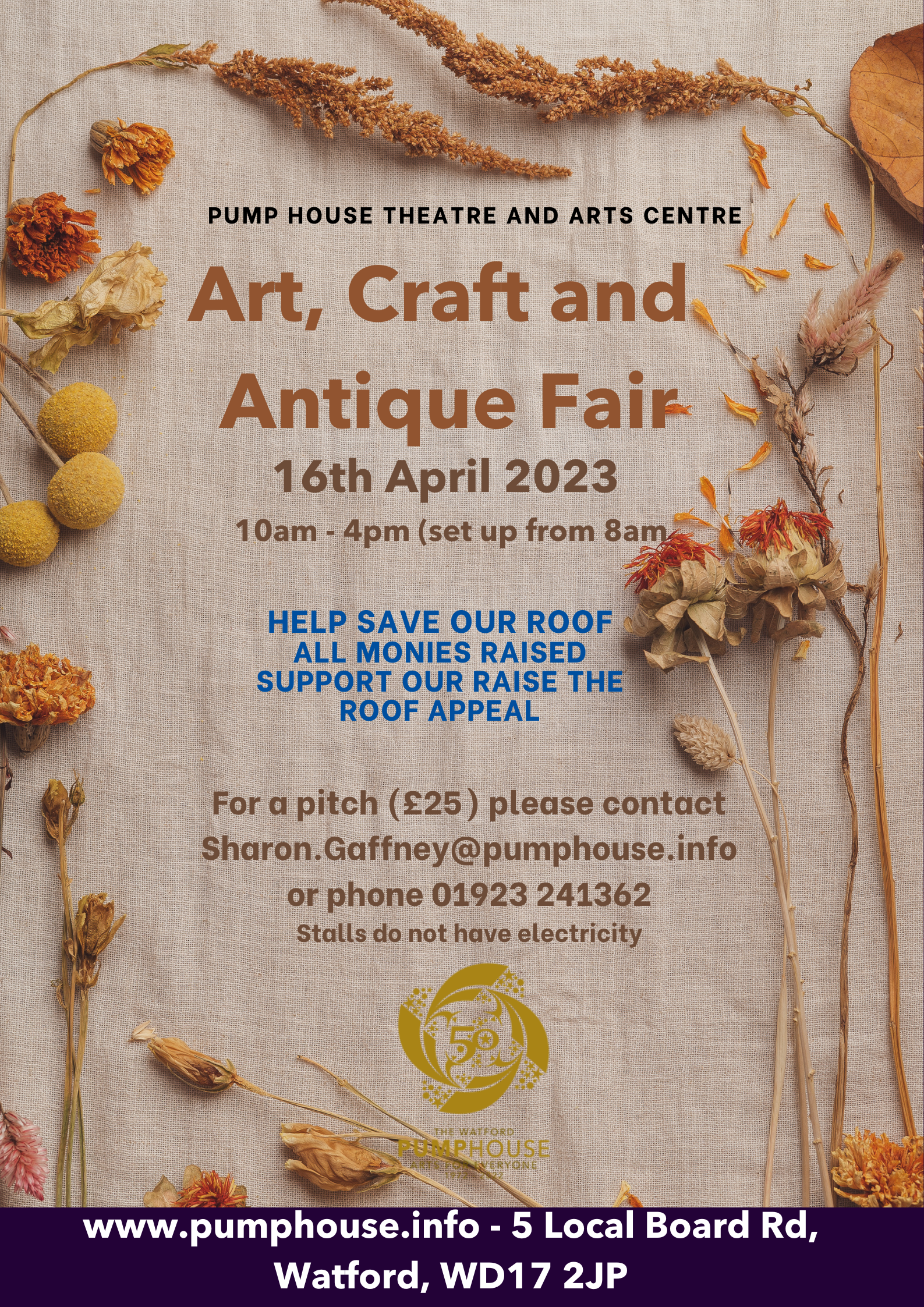 Art, Craft and Antique Fair 16th April 2023        10am – 4pm – Free entry