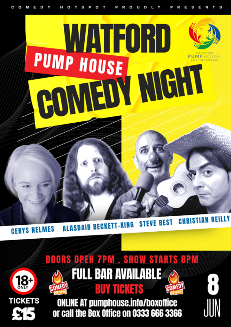 Comedy Hotspot returns to Watford Pump House with another cracker of a line up
